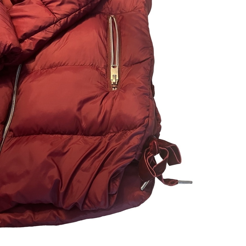 MARC NEW YORK Burgundy Puffer Coat M Medium Lightweight Hooded Full Zip Size S - Picture 5 of 6